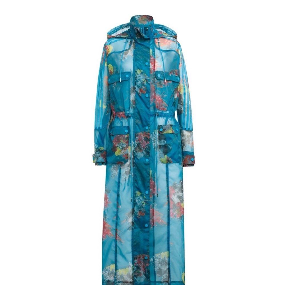 IVY PARK Blue Floral Trench Coat